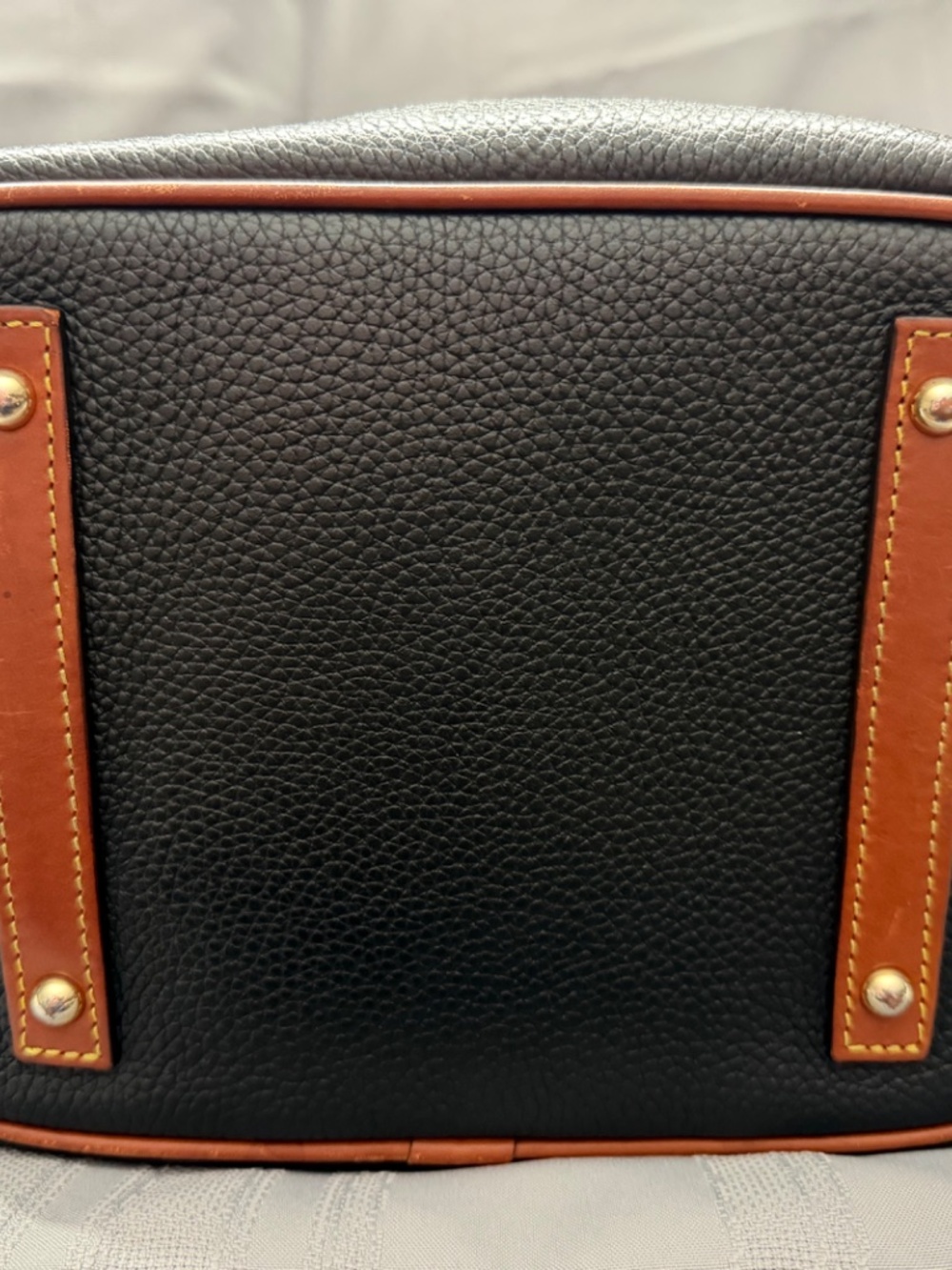 Dooney & Bourke Black Pebbled Leather Drawstring Bag - Picture 6 of 10
